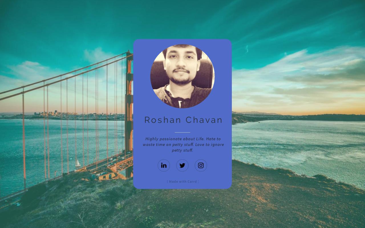Carrd profile picture for @roshan